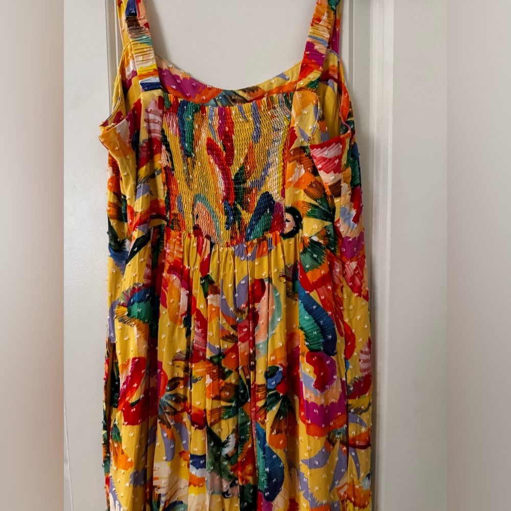 Farm Rio Anthropologie Textured Tropical Maxi
Dress in Tropical Parrot Macaw - S - Picture 8 of 11
